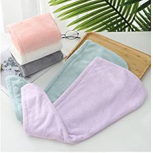 Vyoma Hair Towel Wrap Absorbent Towel Hair-Drying Quick Dry Shower Caps Bathrobe Magic Hair Warp Towel Super Quick-Drying Microfiber Bath Towel Hair Dry Cap Salon Towel (Multicolour, Pack of 2) - Image 3