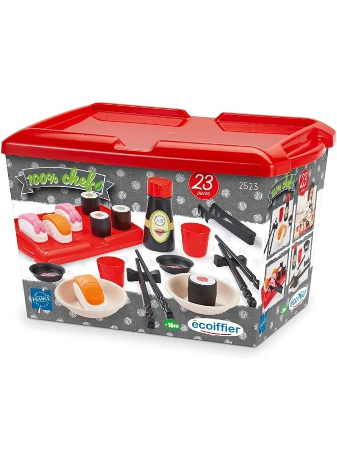 ecoiffier Jouets - 2523 - Sushi Set - Children'S Dinette - Imitation Game - From 18 Months - Made In France, Black - Image 2