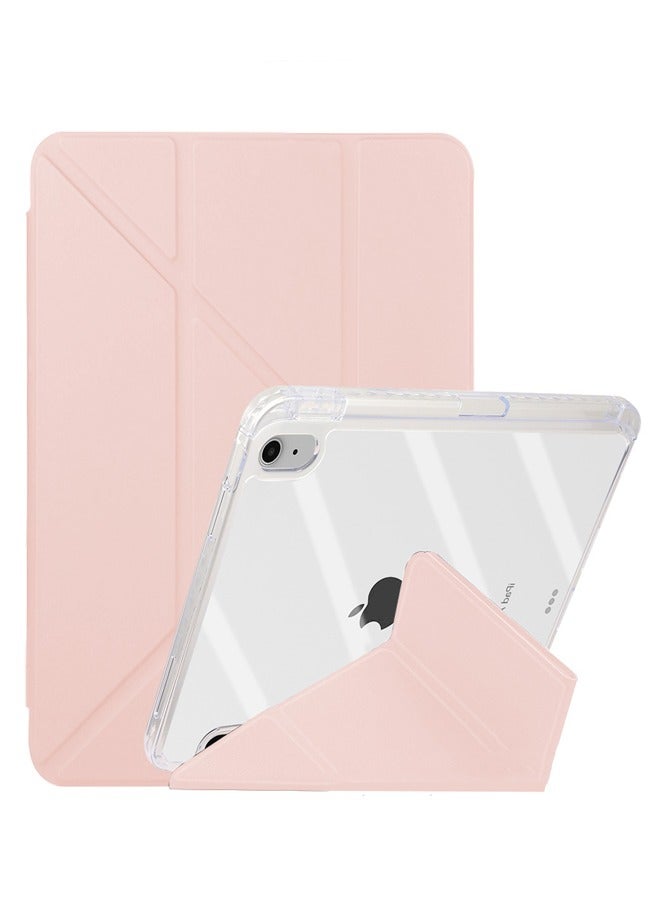 for iPad 2025 (11th) A16 11 inch Case Cover, Triple Fold Y-shaped Design, Multi Angle, Leather Tablet Cover, Automatic Wake-up/sleep,Pink - Image 1