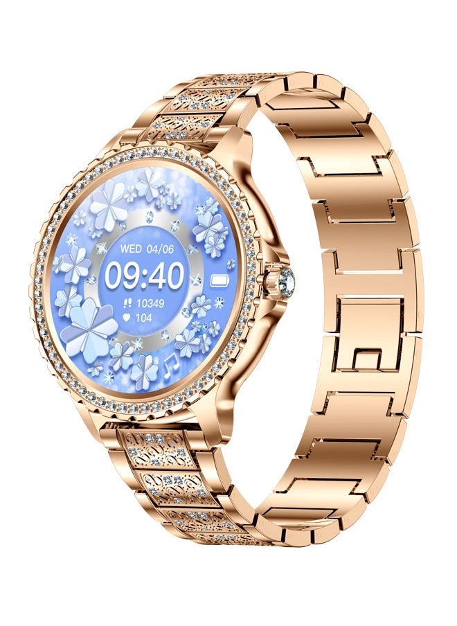 RollsTimi  Women's smart watches, sports watches, waterproof watches, fitness tracker smartwatches for Android and iOS, 1.32" high-definition touch screen, with heart rate, sleep monitor, AI voice, gold  - Image 1