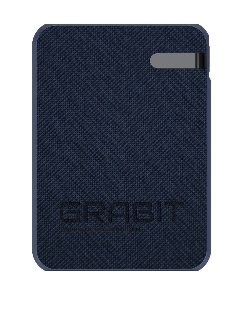 GRABIT GPOWER-100T 10,000mAh PD Power Bank – Dual 20W USB-C Fast Charging, Sleek Fabric Design  - Image 1