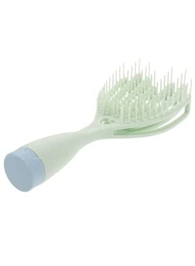 Lightweight Green Paddle Brush For Women Detangler Wet Dry Hair With Scalp Massage Mirror Portable Travel Comb - Image 1
