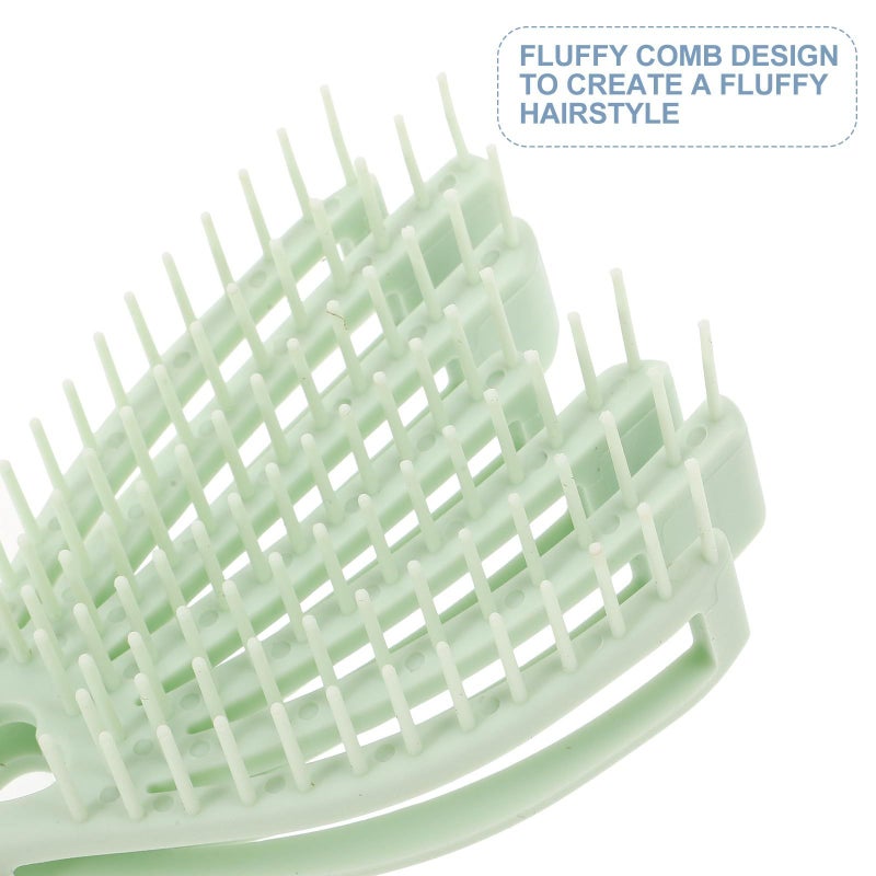 Lightweight Green Paddle Brush For Women Detangler Wet Dry Hair With Scalp Massage Mirror Portable Travel Comb - Image 5