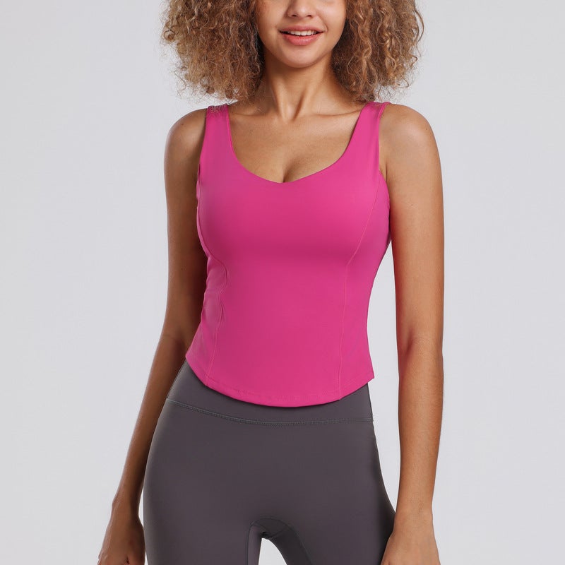 Sports Vest Women'S Yoga Bra Shock-Proof Fitness Underwear Fixed Chest Pad Anti-Sagging Pilates Top - Image 2