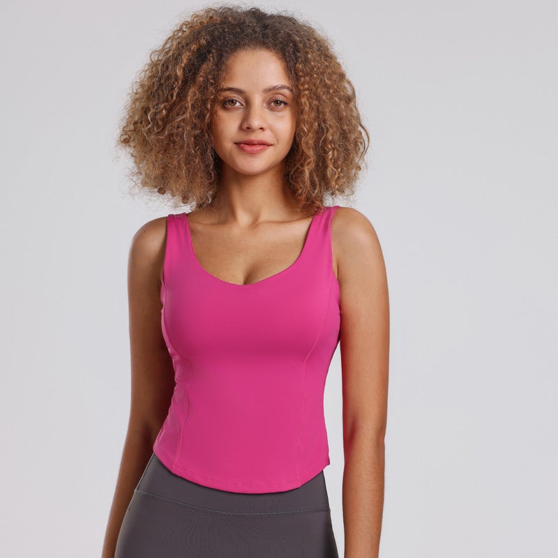 Sports Vest Women'S Yoga Bra Shock-Proof Fitness Underwear Fixed Chest Pad Anti-Sagging Pilates Top - Image 4