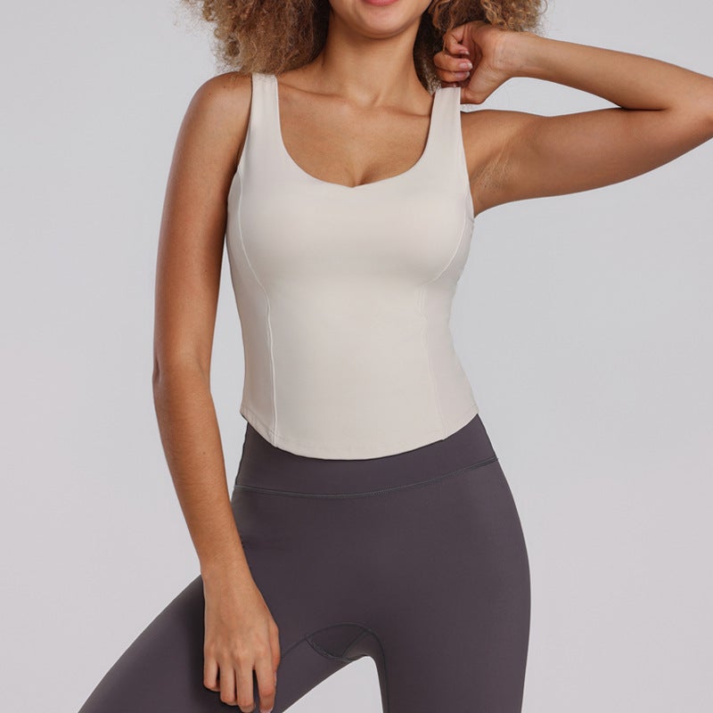 Sports Vest Women'S Yoga Bra Shock-Proof Fitness Underwear Fixed Chest Pad Anti-Sagging Pilates Top - Image 1