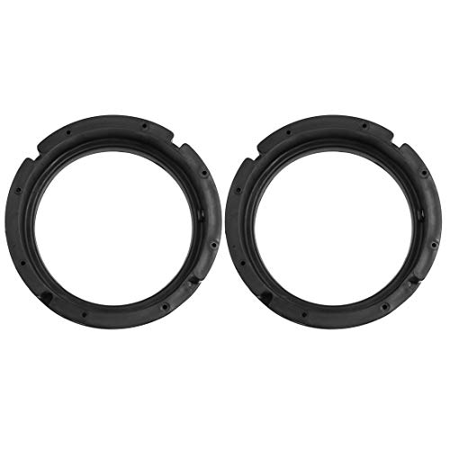 Amico 6.5" Inch Car Black Plastic Speaker Spacers Round 2 Pcs - Image 1