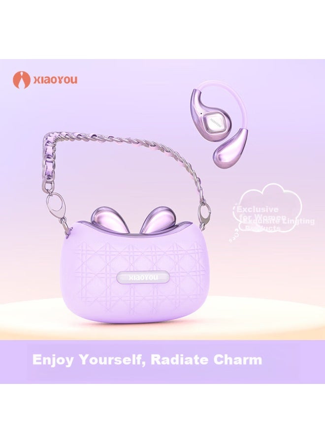 Xiaoyou Open-back Headphones Z09 Hanging Ear Long-wearing No Feeling Girls Exclusive Bag Earphones Gift For Girlfriend Bestie Holiday Gift - Image 5