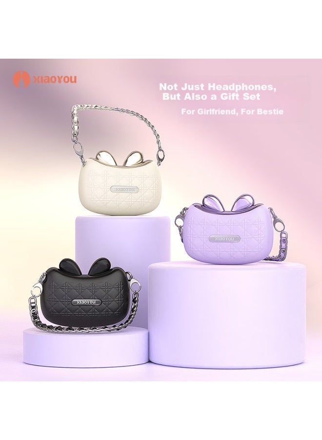 Xiaoyou Open-back Headphones Z09 Hanging Ear Long-wearing No Feeling Girls Exclusive Bag Earphones Gift For Girlfriend Bestie Holiday Gift - Image 4