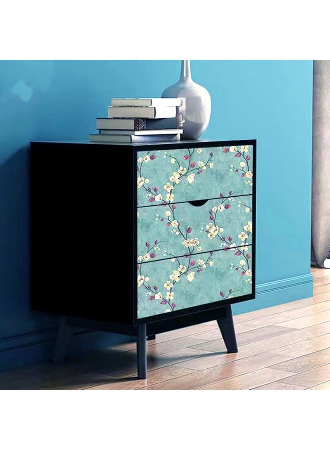 Anna Dark Green PVC 3D Floral Pattern Self-Adhesive Wallpaper for Home Decor - Image 5