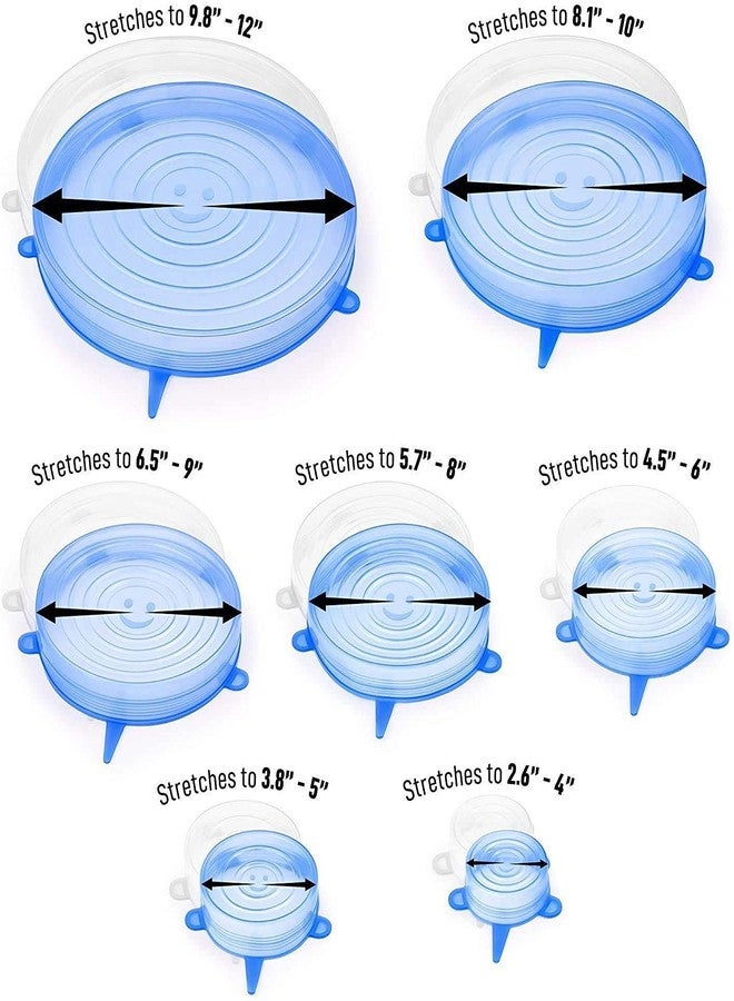 Glenoxzone Silicone Stretch Lids,Set of 6 Multi Size Reusable Silicone Lids Food and Bowl Covers,Dishwasher and Freezer Safe (Color May Vary) - Image 5