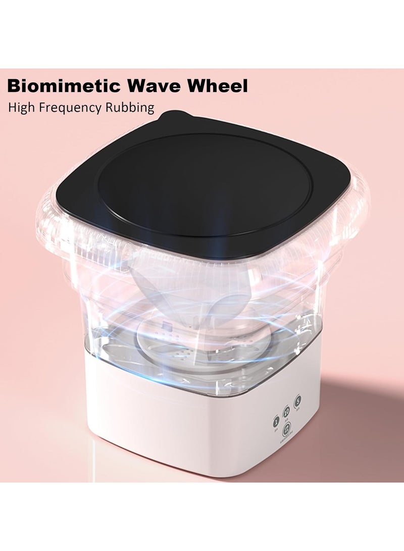 Portable Small Washing Machine,13L Capacity Foldable Mini Washer,Ideal for Baby Clothes, Underwear & Small Items. Perfect for Apartments, Dorms, RVs & Travel (Green) - Image 3