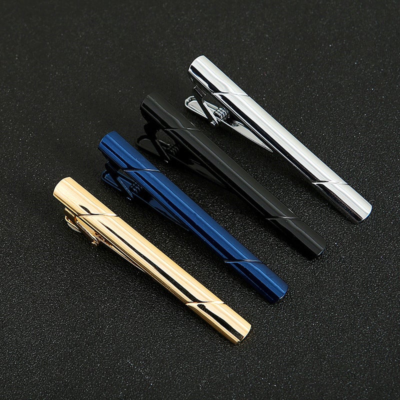 Simple And Domineering Tie Clip Golden Collar Clip Formal Host Clip Wedding All-Match Mature Collar Clip Men - Image 2