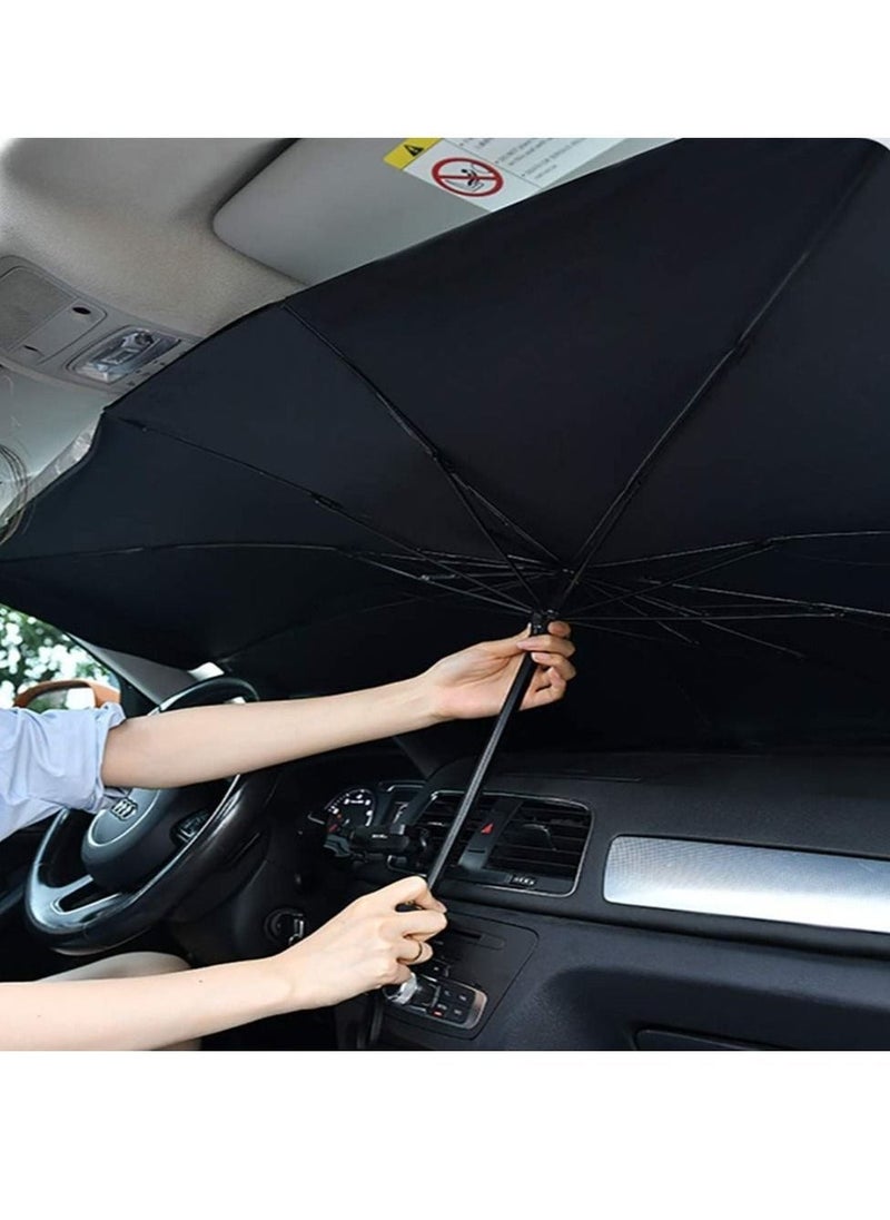 ELTRAZONE Car Windshield Sun Shade Umbrella,Foldable Car Sun Umbrella for Windshield Sun Protection Umbrella Front Sunscreen Visor Block UV Fits Most Vehicle Models - Image 5