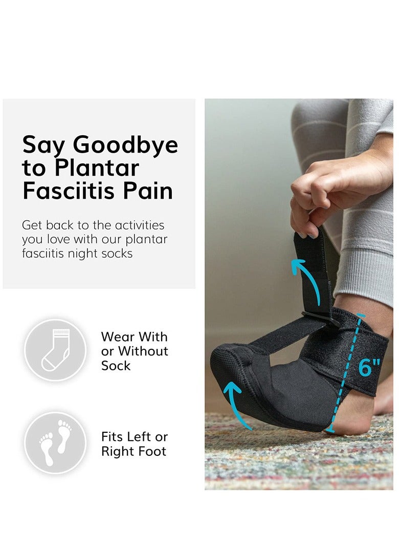 Generic Plantar Fasciitis Night Splint Sock - Soft Stretching Boot for Foot Pain Relief, Achilles Tendonitis Support Brace for Left or Right Foot, Comfortable - Image 2