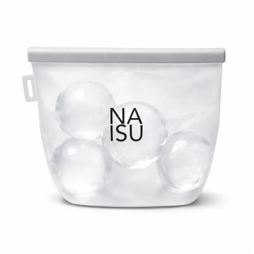 NAISU Clear Ice Silicone Storage Bag – Reusable Freezer Bag for Crystal-Clear Ice Balls & Cubes, Leakproof, Food-Grade, Ideal for Whiskey & Cocktails - Image 1