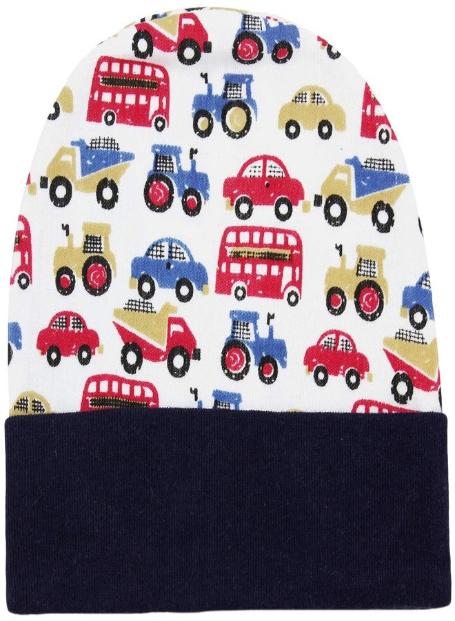 Neska Moda Baby Navy Blue Mittens, Booties with Cap Set 3 Pcs Combo 0 to 6 Months MT59 - Image 2