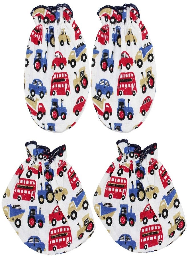 Neska Moda Baby Navy Blue Mittens, Booties with Cap Set 3 Pcs Combo 0 to 6 Months MT59 - Image 3
