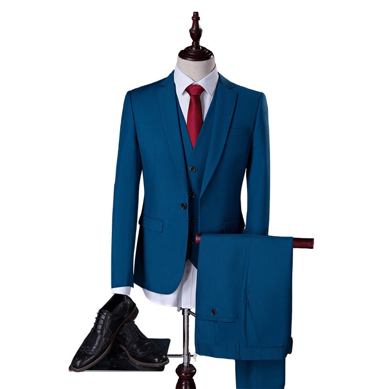 Autum New Men'S Pure Color Suit Suit Slim Groom'S Dress Large Size Suit Suit S-6Xl - Image 5