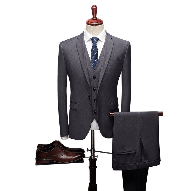 Autum New Men'S Pure Color Suit Suit Slim Groom'S Dress Large Size Suit Suit S-6Xl - Image 1