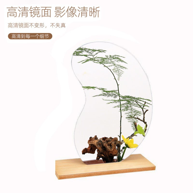 غراء كريمي على شكل سحابة عدسة غير منتظمة مصنوعة يدويًا، مرآة أكريليك تجميلية - Image 5