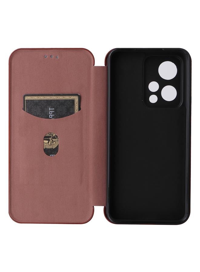 S-TOP Case For Honor 90 GT Carbon Fiber Texture Flip Leather Phone Case - Image 4