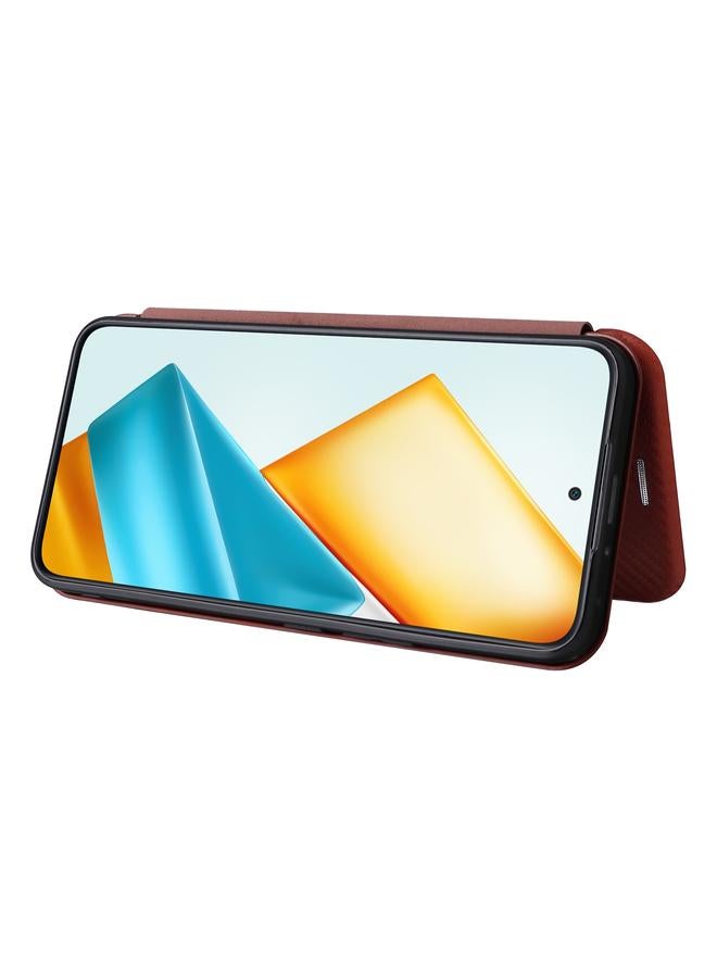 S-TOP Case For Honor 90 GT Carbon Fiber Texture Flip Leather Phone Case - Image 5