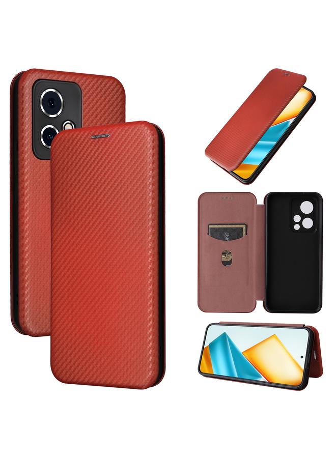 S-TOP Case For Honor 90 GT Carbon Fiber Texture Flip Leather Phone Case - Image 1