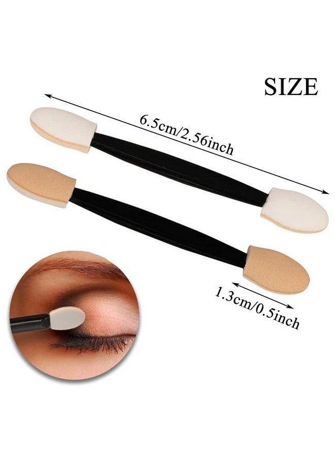 AKOAK 100 Pcs Soft Latex Sponge Eye Shadow Stick Doublesided Disposable Eye Shadow Brush Nail Decorative Glitter Brush Eye Makeup Tools - Image 2
