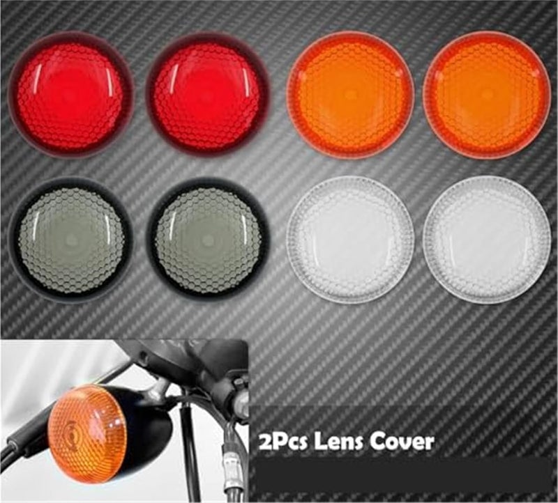 Vuzmode Motorcycle Turn Signal Lens Cover - Orange - Image 2