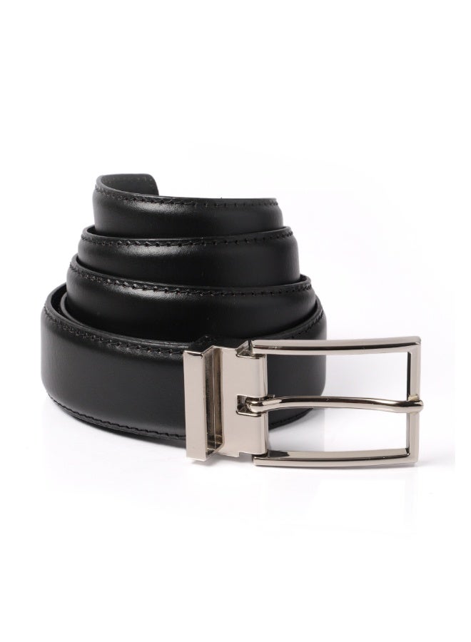 Mont Hawk Men's Genuine Leather Belt – Premium 100% Leather Dress & Casual Belt with Adjustable Clamp Buckle, 35mm Wide Durable Formal Business Waist Belt for Men - Image 1