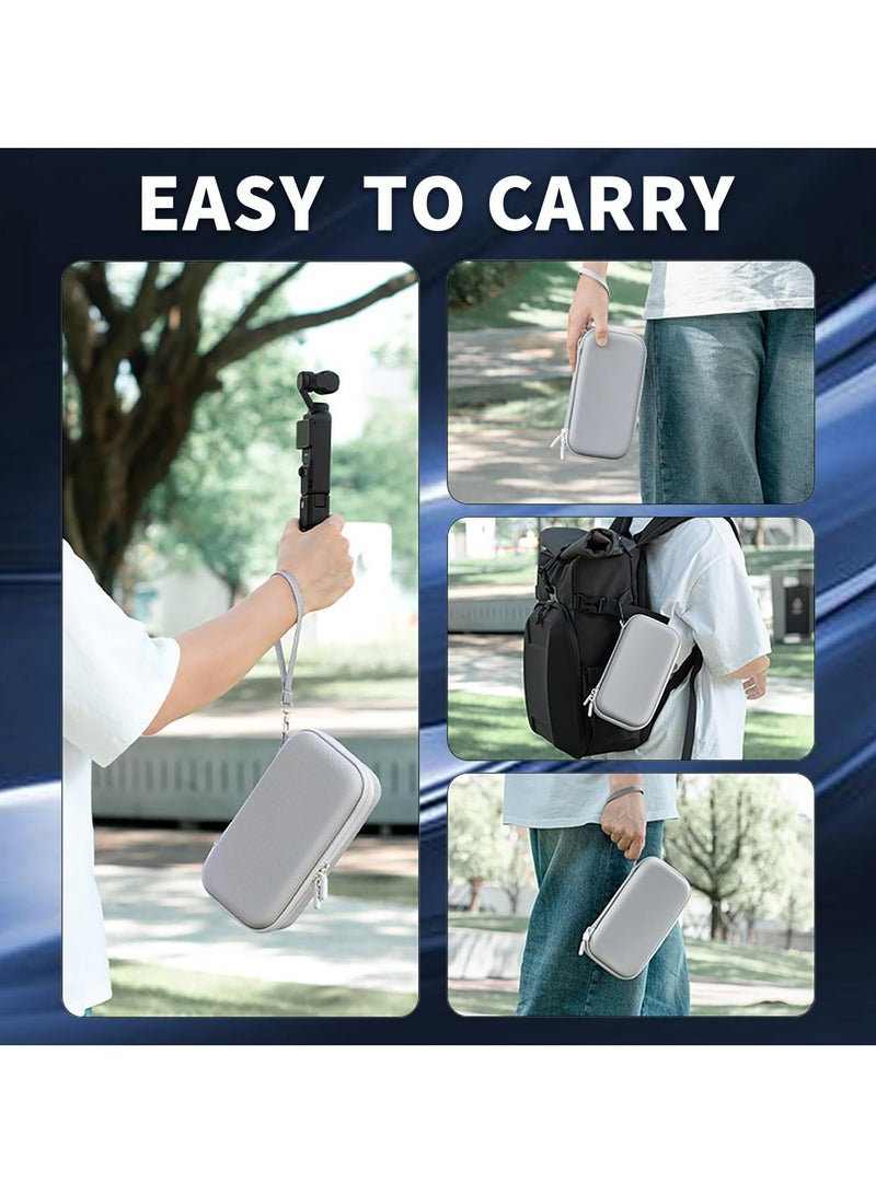 CMGTYYD DJI Osmo Pocket 3 Carrying Bag, Fit for Osmo Pocket 3, Waterproof Hard Carrying Case, Portable U Storage Protective Bag for DJI Osmo Pocket 3 Creator Combo Accessories, PU Leather Storage  - Image 3