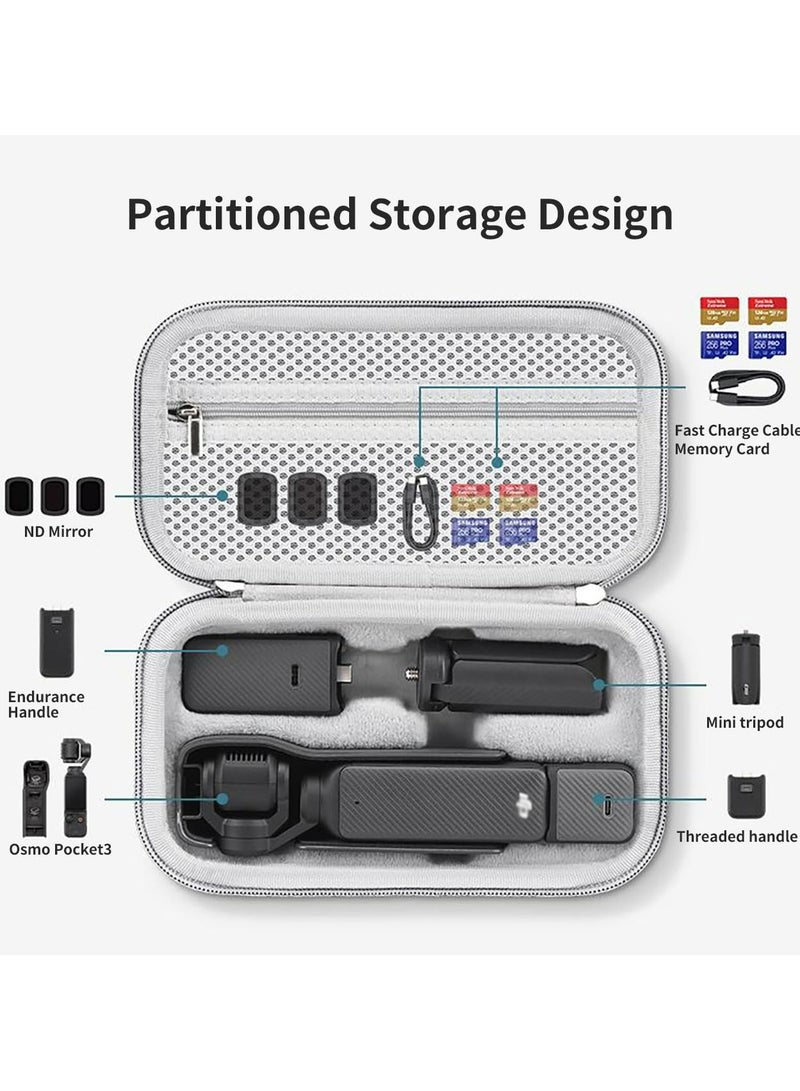 CMGTYYD DJI Osmo Pocket 3 Carrying Bag, Fit for Osmo Pocket 3, Waterproof Hard Carrying Case, Portable U Storage Protective Bag for DJI Osmo Pocket 3 Creator Combo Accessories, PU Leather Storage  - Image 2