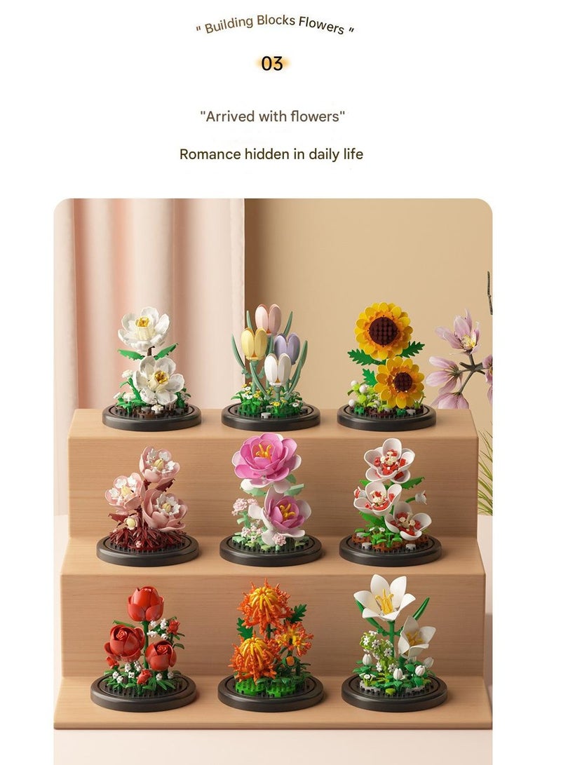 Aquaforest Micro Particle Building BlockFlower, Children's Puzzle Assembly Toy, Desktop Ornament, Glowing Eternal Flower, Girl's Gift Small Gift - Image 5