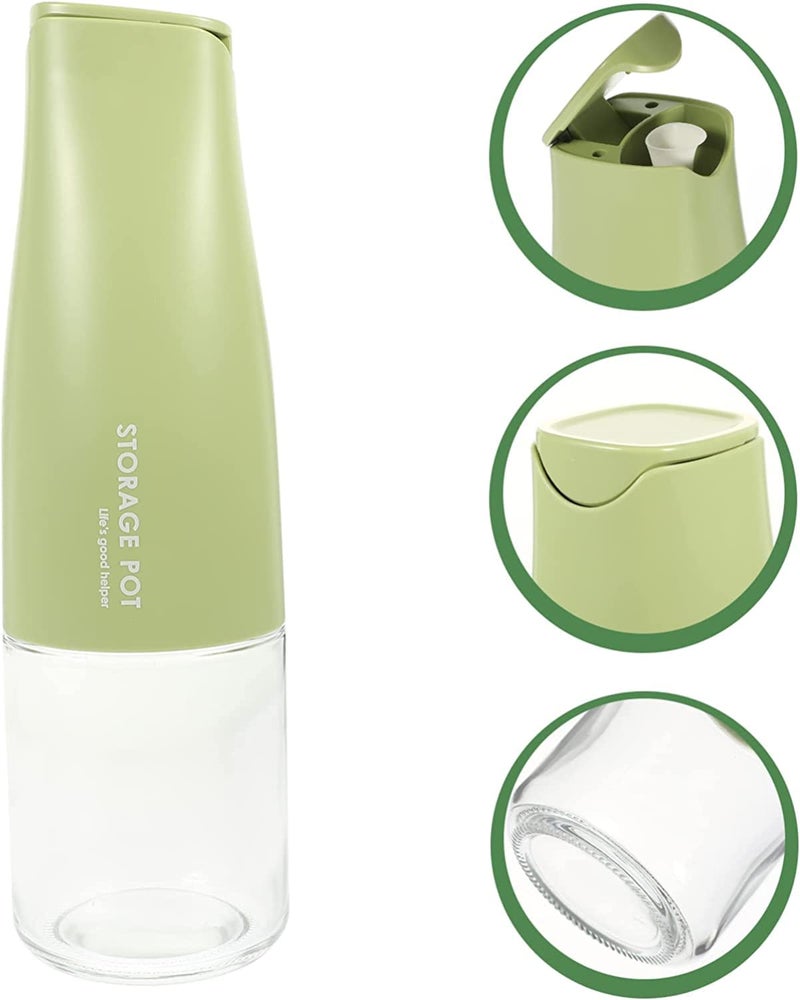 swabs® Oil Dispenser Bottle Glass - Oil and Vinegar Dispenser Glass Bottle with Gravity Automatic Opening and Closing Bottle, Drip Free Spout Oil Dispenser Bottle for Kitchen 500 ml (1) - Image 4