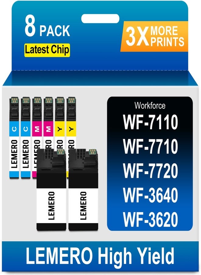 LEMERO Remanufactured 252XL Ink Cartridges Replacement for Epson 252XL Ink Cartridges Combo Pack 252 XL for Epson Workforce WF-7110 WF-7710 WF-7720 WF-3640 WF-3620 WF-7610 WF-7620 Printer, 8-Pack - Image 1