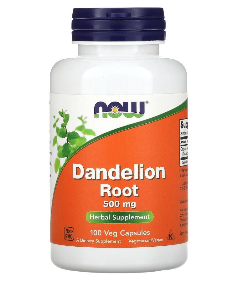 now Dandelion Root 500 mg 100 Veg Capsules