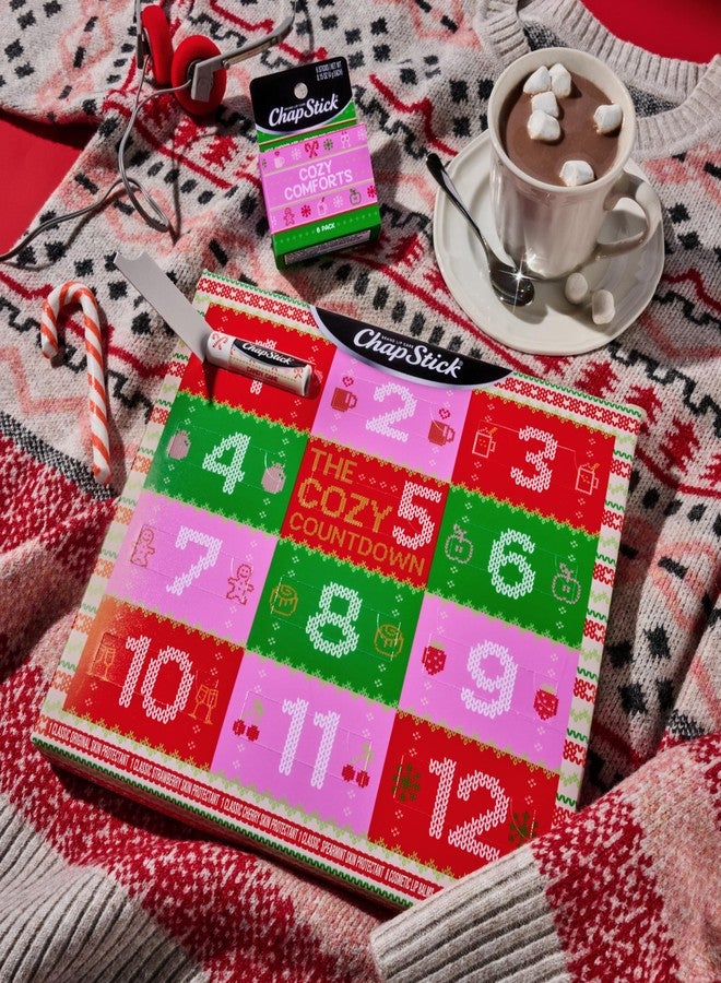ChapStick Advent Calendar 2025 - Cozy Countdown to Christmas, Variety 12-Pack Lip Balm Gift Set, Holiday Gifts for Women, Men, Teens, Coworkers, Grandpa & Grandma, 0.15 Oz Each - Image 4