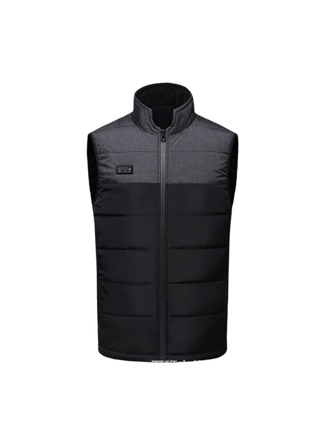 Smart Heating Vest Usb Electric Heating Warm Heating Stand Collar Fleece-lined Vest For Men And Women Same Style - Image 3