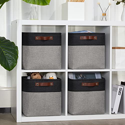 DULLEMELO 11x11 Cube Storage Bins for Cube organizer, Foldable Cube Storage Bins Baskets for Organizing Home Office Closet Shelves Toy Nursery,Fabric Cube Baskets Bin for Home organization - Image 3