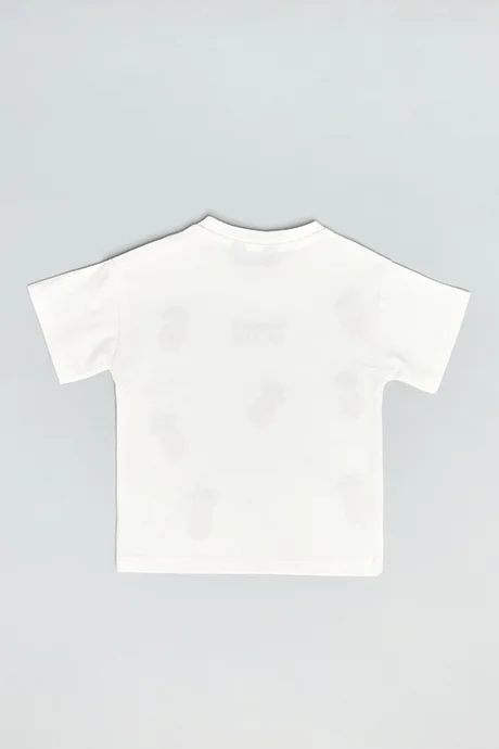R&B Embroidered T-Shirt with Crew Neck and Short Sleeves