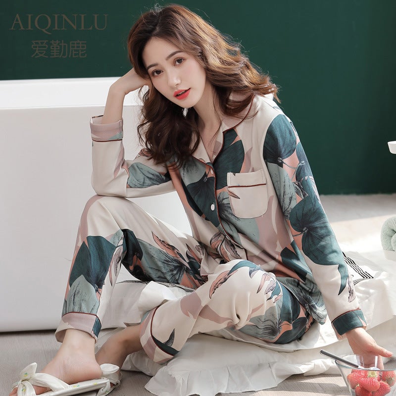 Pajamas Women'S Cotton Long Sleeve Thin Large Size 5Xl Cardigan Middle-Aged Set 100% Cotton Homewear - Image 5