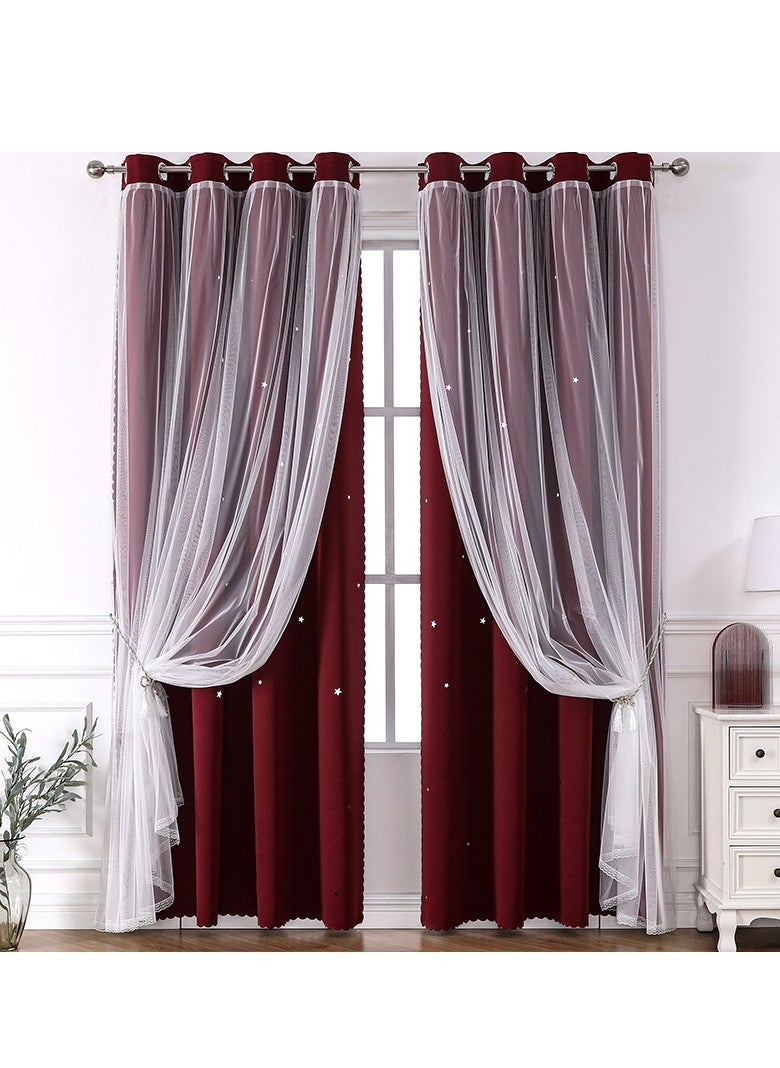1 Panel Fabric Nation Blackout Curtains Thermal Insulated Bedroom Curtains for Living Room 100x250cm
