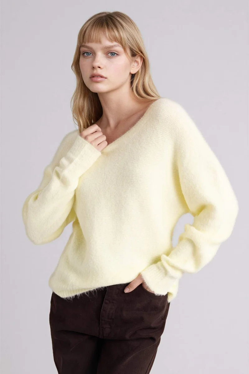 DeFacto Regular Fit Boat Collar Pullover