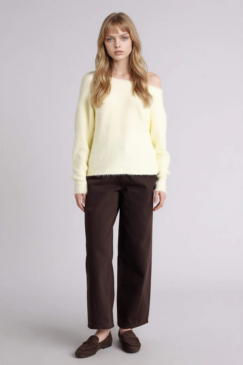 DeFacto Regular Fit Boat Collar Pullover