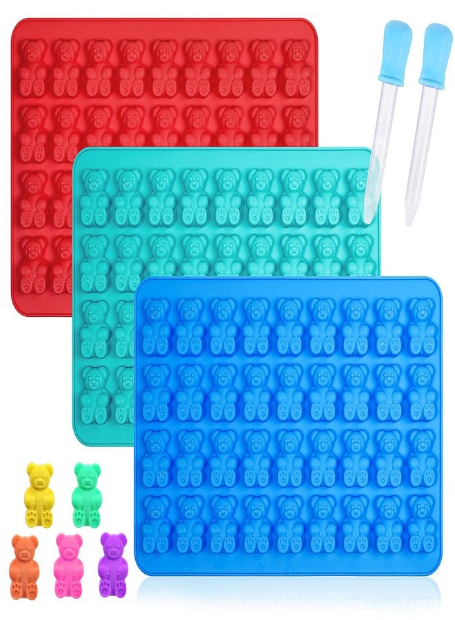 Webake Large Gummy Bear Molds Over 3 ML with 2 Droppers, 3 Pack 36-Cavity Silicone Bear Shaped Gummy Candy Molds, Easy to Release, Perfect for Gummy, Candy, Cake Decorations, Chocolate, Treats - Image 1
