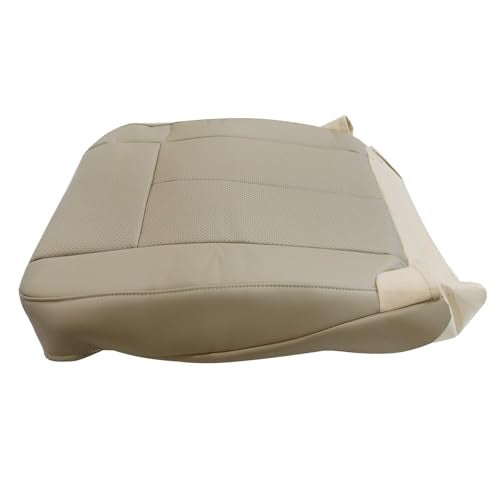 NLQR Front Passenger Side Bottom Perforated Seat Covers Replacement Microfiber Leather Tan Compatible with Ford Expedition 2007 2008 2009 2010 2011 2012 2013 2014 - Image 5