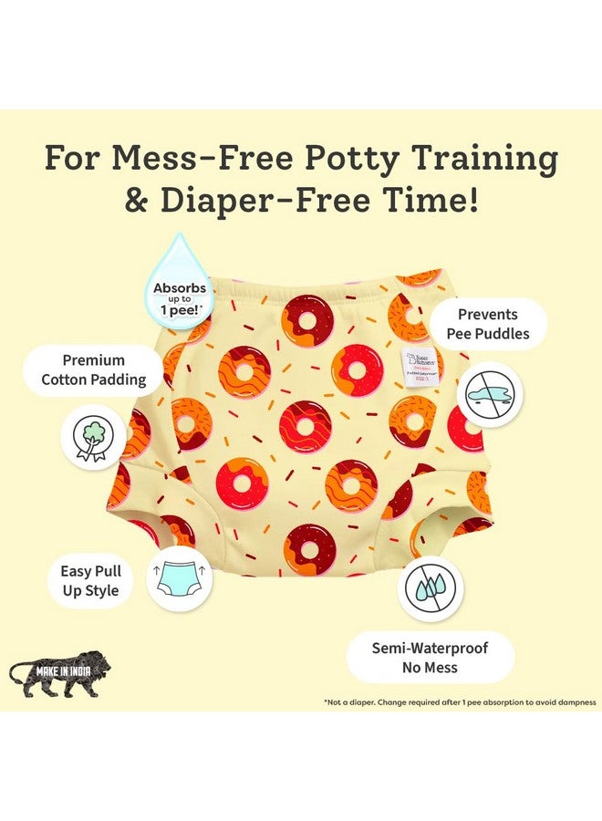 سوبربوتمز ملابس داخلية مبطنة من SuperBottoms™ | للتدريب على استخدام المرحاض وقضاء وقت خالٍ من الفوضى بدون حفاضات | تمنع برك البول | 3 طبقات من الحشو القطني الفاخر (بدون إسفنج) | (Sweet Tooth، المقاس: 2، عبوة من 3 قطع) - Image 4