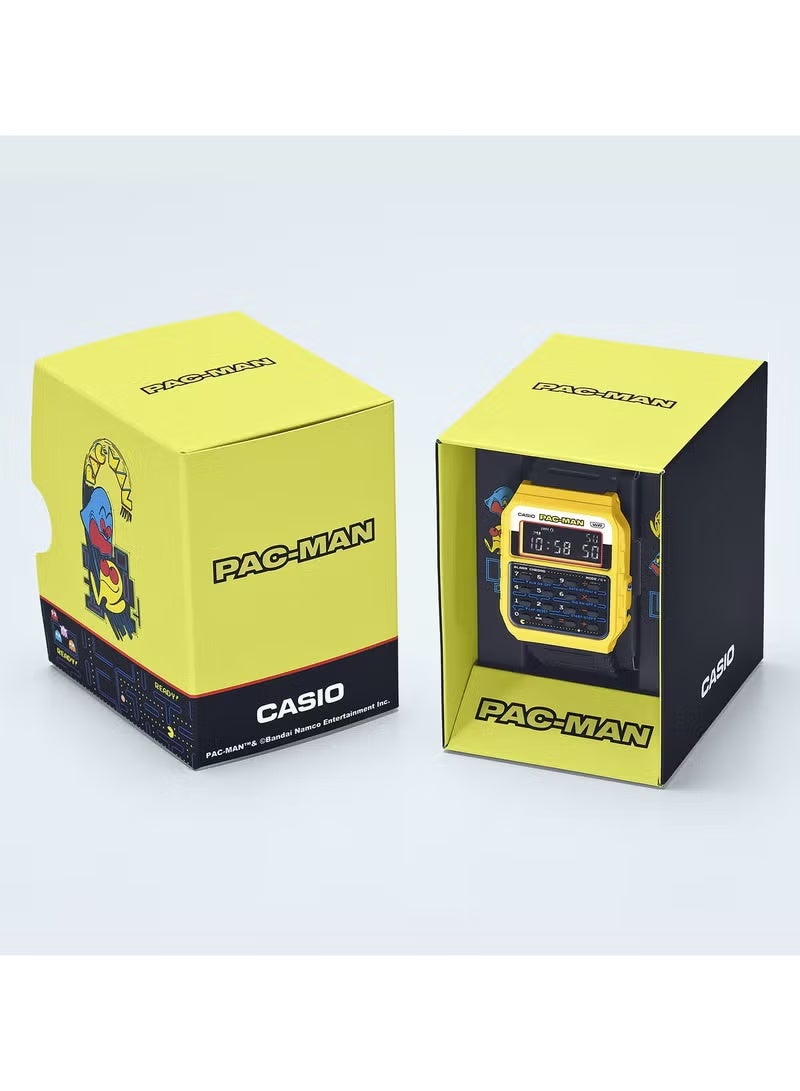 casio Calculator Pac Man Edition Digital Resin Band Watch CA-53WPC-1B - Image 3