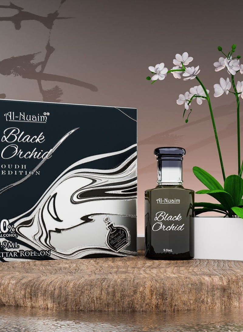Al Nuaim Al-Nuaim Black Orchid Alcohol Free Attar Roll On - Pack of 2 (9.9ml Eah) | Exquisite & Long Lasting Fragrance - Image 3